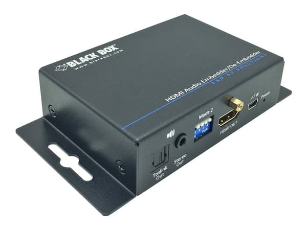 Black Box Audio Embedder/De-embedder - HDMI - Ljudinbäddare/avbäddare