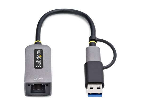 StarTech.com U2GA-USB-C-ETHERNET, langallinen, USB Type-C, Ethernet, 5000 Mbit/s, harmaa
