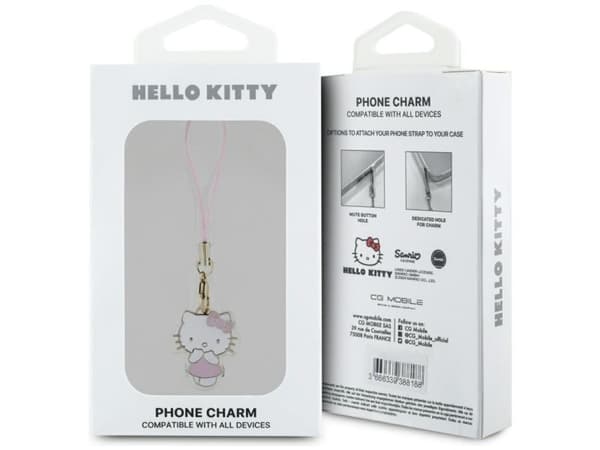 Hello Kitty Charm Kitty søtt anheng - rosa
