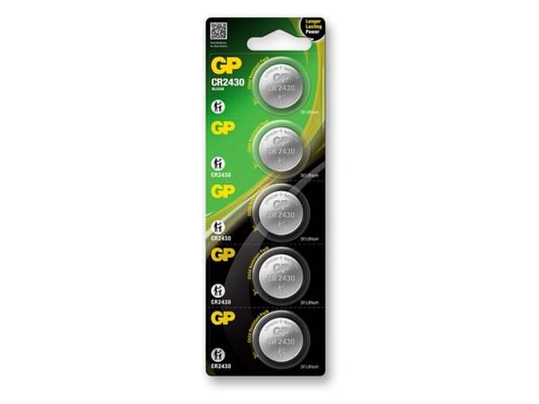 GP knapcelle, Lithium, CR2430, 5-pak