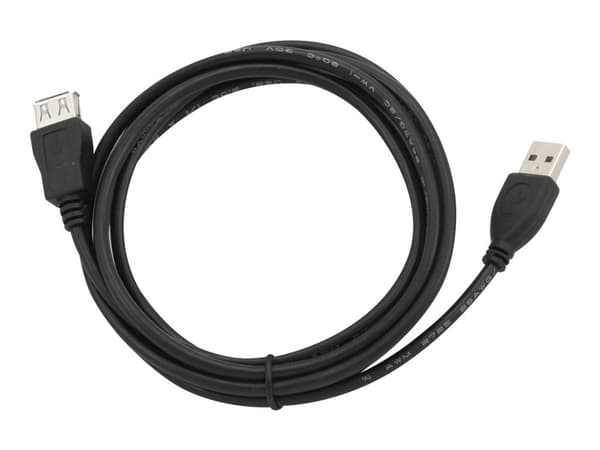 Gembird CCP-USB2-AMAF-6 - USB forlængerkabel - USB (hun) til USB (han) - 1.8 m - formet - sortti