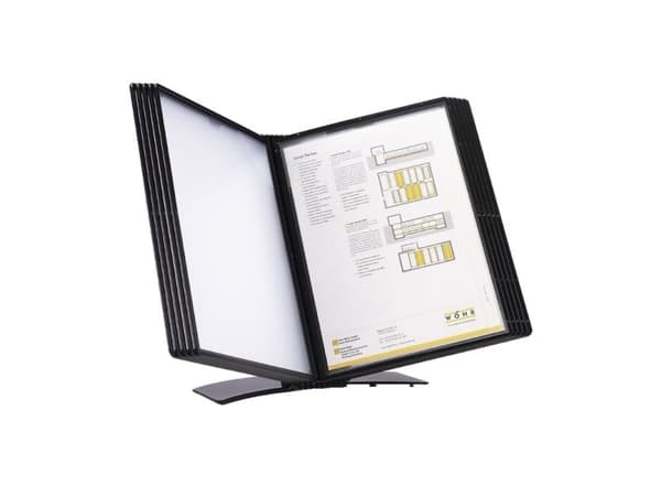 Registersystem, BNT A4 Easymount t/10 lommer bord, sort