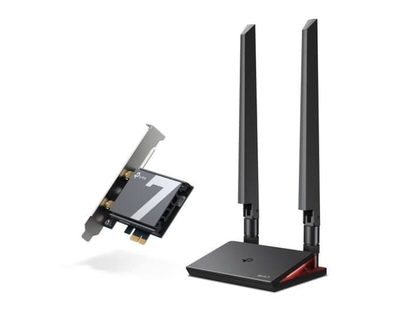 TP-Link Archer TBE550E, Intern, Trådløs, PCI Express, WLAN / Bluetooth, 9300 Mbit/s, Sort