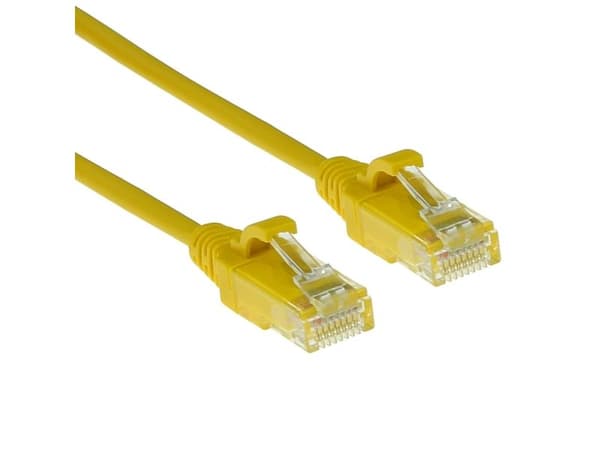 ACT CAT6 U/UTP SLIMLINE YL 2.00M