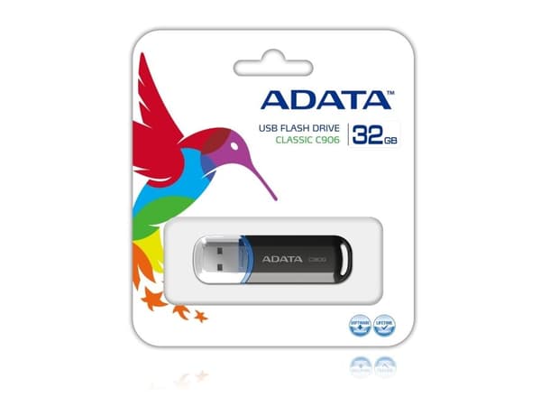 ADATA Classic Series C906 - USB flash-enhet - 32 GB - USB 2.0 - svart