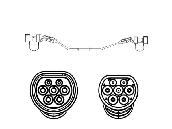 ROLINE 19080013, Svart, Typ 2, Typ 2, Rak, Rak, IP54, IP65