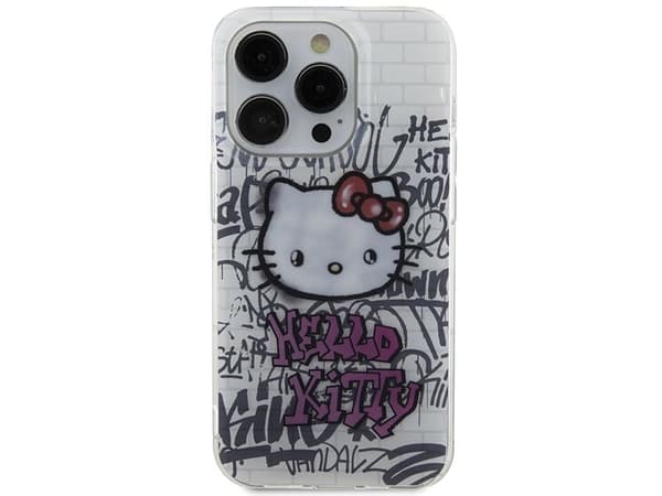 Hello Kitty HKHCP15XHDGPHT iPhone 15 Pro Max 6.7" bialy/white hardcase IML Kitty On Bricks Graffiti