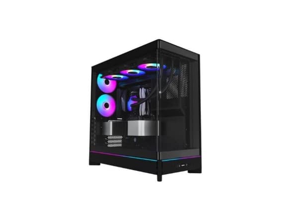 Montech HS02 PRO miditorn chassi svart, härdat glas x 2