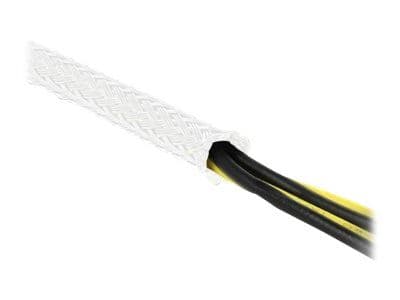Delock Braided Sleeving stretchable - Utvidgningsbart inflätat kabelfodral - 10 m - vit