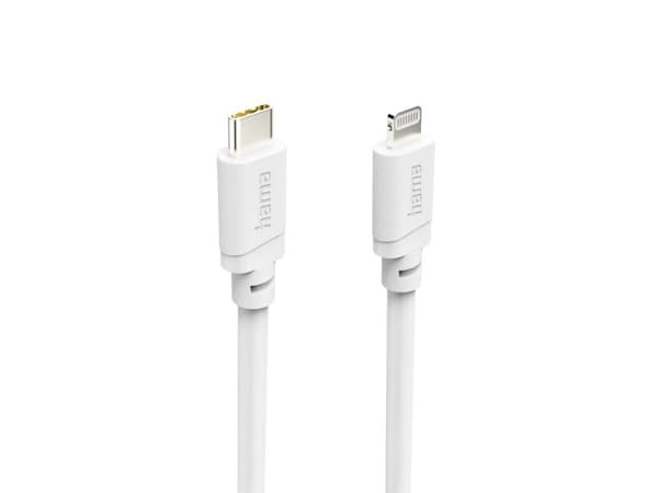 Hama 00201816, 2 m, Lightning, USB C, Hankjønn, Hankjønn, Hvit