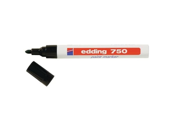 Edding 750 Paintmarker Sort 2-4 mm - 10 stk./pakke
