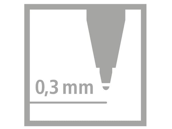STABILO worker + rullapallo 0,3 mm - Kirjoitusväri musta