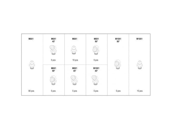 Yato yt-06888 - Oiler 110pcs Assorted Metric