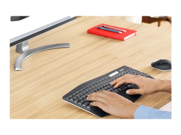 Logitech MK850, Standard, Trådløs, Bluetooth, QWERTY, Sort, Mus inkluderet, US-Int layout