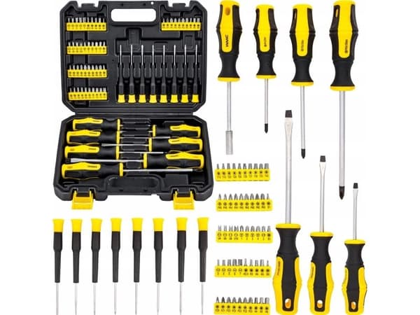 WMC TOOLS skrutrekker-/bits-sett med magnet 65 deler