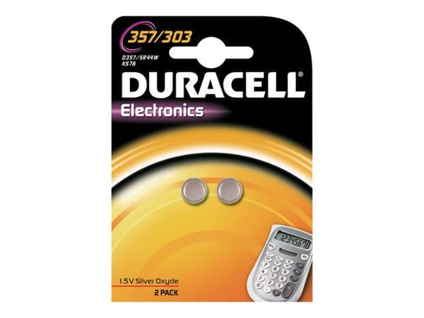 Duracell Electronics 357H - Batteri 2 x SR44 - sølvoksid - 190 mAh