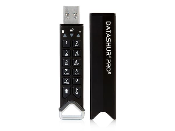 iStorage datAshur Pro2 - USB-flashstasjon - kryptert - FIPS 140-2 Level 3 - 64 GB - USB 3.2 Gen 1