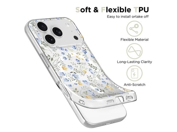 Tech-Protect FlexAir MagSafe Case for iPhone 17 Pro Max - Daisies with Leaves