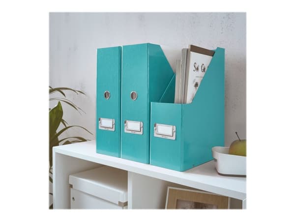 Leitz Click & Store WOW tidningssamlare, 77% återvunnet papper Isblå