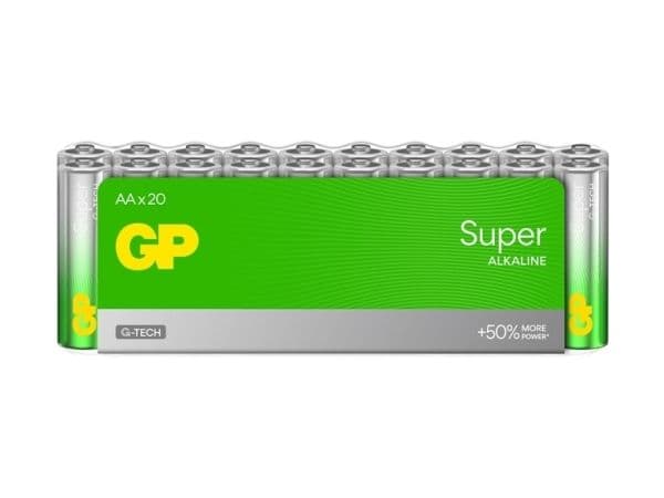 GP Super Alkaline AA-batteri 15A/LR6 20-pak