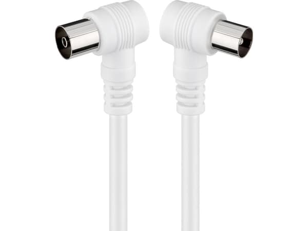 Goobay 11521, 2,5 m, Koaxial, Koaxial, Vit