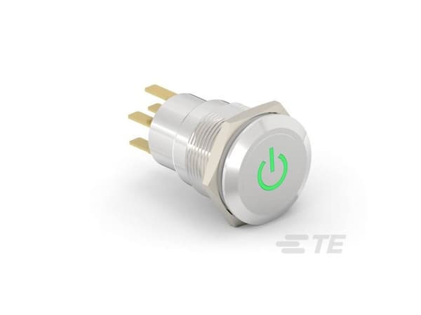 TE Connectivity Illuminated Pushbutton SwitchesIlluminated Pushbutton Switches 7-2213766-4 AMP