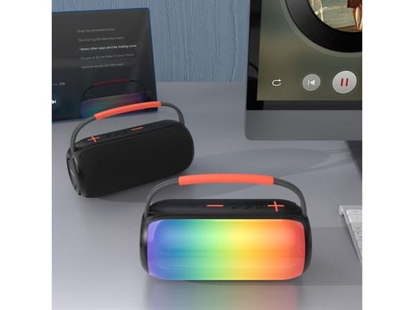 Dudao Y21 Wireless Speaker with RGB Backlight Bluetooth 5.3 - Black