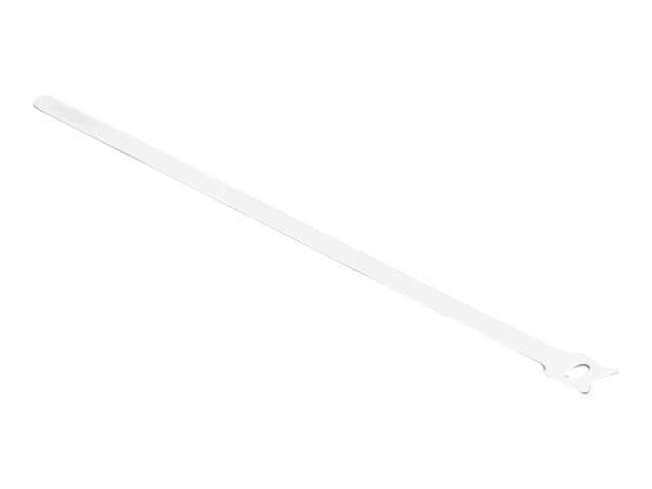 DeLOCK 19524, Hook & loop cable tie, Valkoinen, 30 cm, 12 mm, 10 kpl