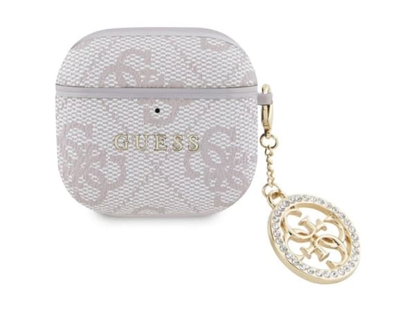 Guess 4G Strass Charm Case for AirPods 4 - Pink