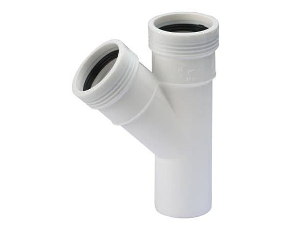 Wavin PP grenrör 45 grader Ø 32-32 mm vit