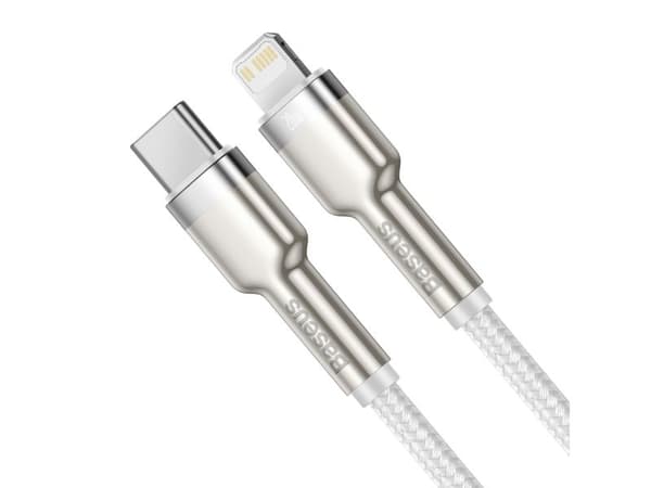 Baseus Cafule, 2 m, Lightning, USB C, Hankjønn, Hankjønn, Hvit