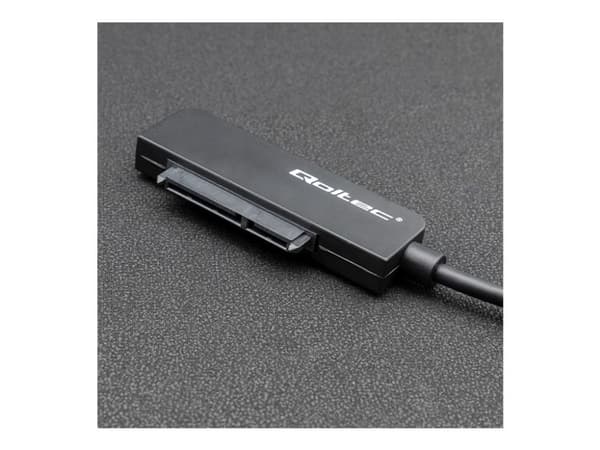 Qoltec SATA-sovitin | 2,5" SSD HDD-sovitin | USB-C | Super speed 5Gb/s | 2TB | 19cm