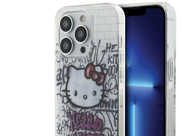 Hello Kitty HKHCP15XHDGPHT iPhone 15 Pro Max 6.7" bialy/white hardcase IML Kitty On Bricks Graffiti