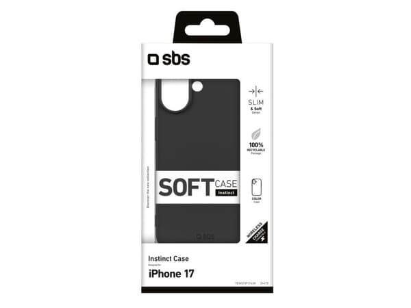 SBS Instinct iPhone 17-skal - svart