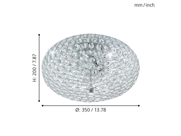 EGLO CLEMENTE LOFT 2L Ø350 KRYSTAL