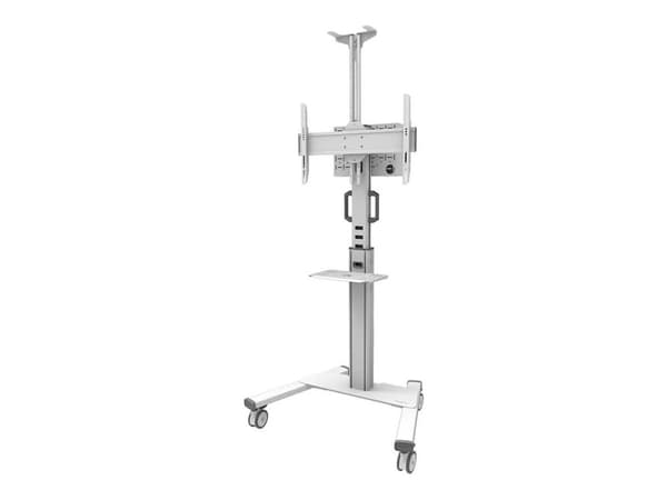 Neomounts - Vogn - for flatpanel - hvit - skjermstørrelse: 37"-75"