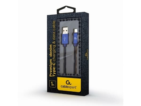 Cablexpert CC-USB2J-AMCM-1M-BL, 1 m, USB A, USB C, USB 2.0, 480 Mbit/s, Sininen