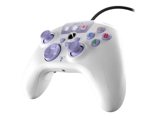 Turtle Beach React-R - Håndkonsoll - kablet - hvit, purpur - for Microsoft Xbox Series S, Microsoft Xbox Series X, Microsoft Xbox One, PC
