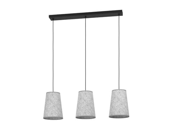 EGLO ALSAGER LANGBORD 3L E27 SVART/GRÅ
