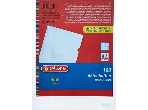 Herlitz pärm A4 kornad Eco. 100-pack