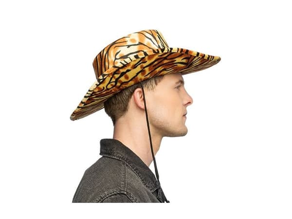 Cowboyhat med tigermønster