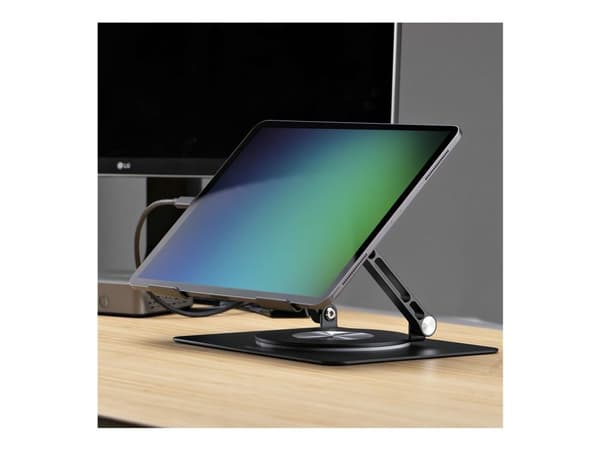 Startech - Notebookstativ - 360° roterende base - skrivebord - sølv