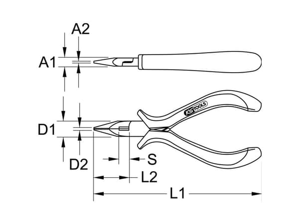 KS Tools 500.7021, Stål, 130 mm
