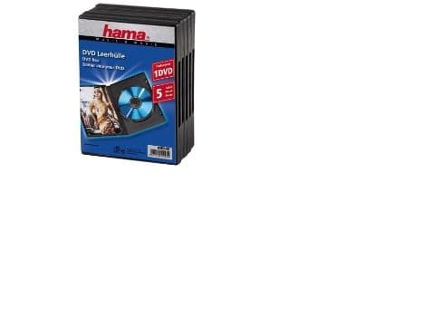 Hama - Cd-böcker för lagring av DVD'er - sort (pakke med 5)
