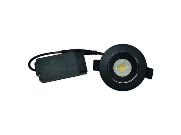 Downlight Velia Low Profile 5W 3000K Cri>95 rund, mat sort