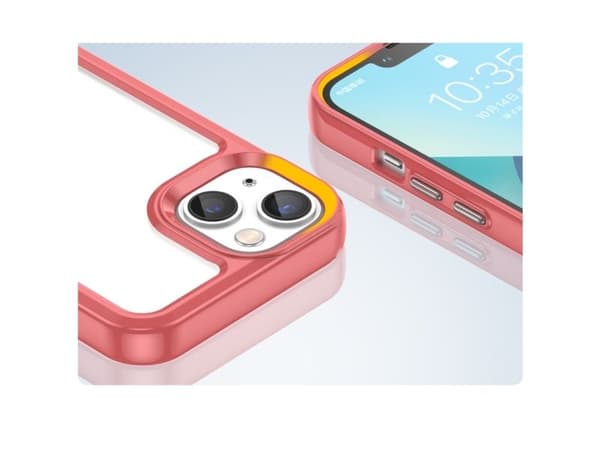 Outer Space-skal iPhone 14 Plus med gelram - röd