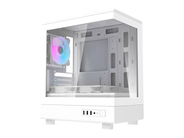 Darkflash DB330M PC-kabinett + 3 vifter (hvit)