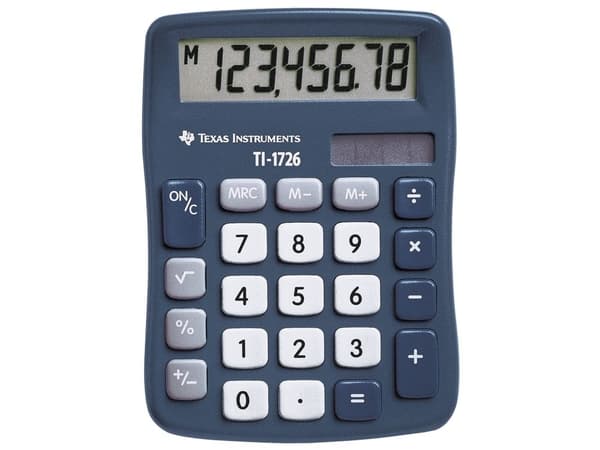 Texas Instruments TI-1726 - Lommekalkulator - 8 sifre - solpanel