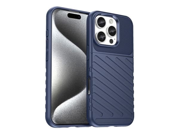 Thunder-deksel til iPhone 16 Pro Max - silikondeksel - blå