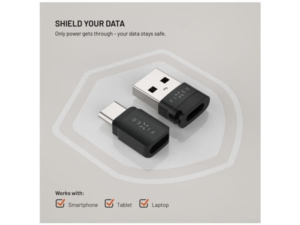 FIXED - Data blocker för kablar - 2 i 1 - svart